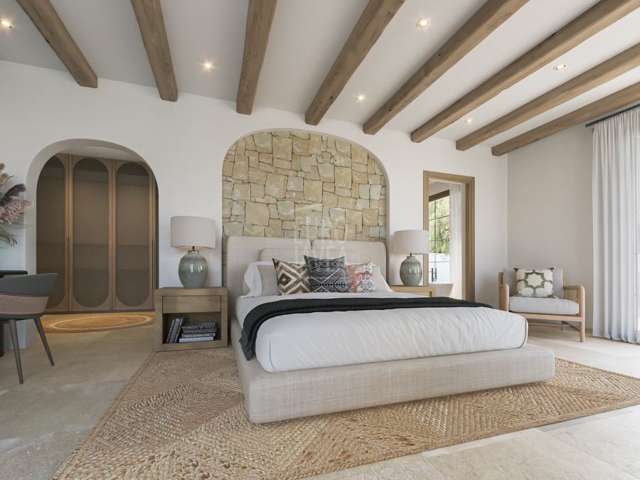 Proyecto de villa de lujo con arquitectura elegante y máxima luminosidad junto al Montgó