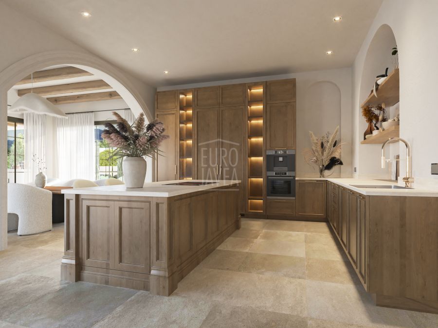 Proyecto de villa de lujo con arquitectura elegante y máxima luminosidad junto al Montgó