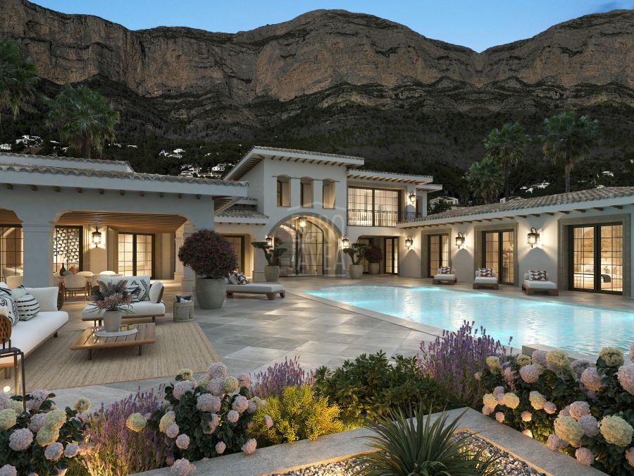 Proyecto de villa de lujo con arquitectura elegante y máxima luminosidad junto al Montgó