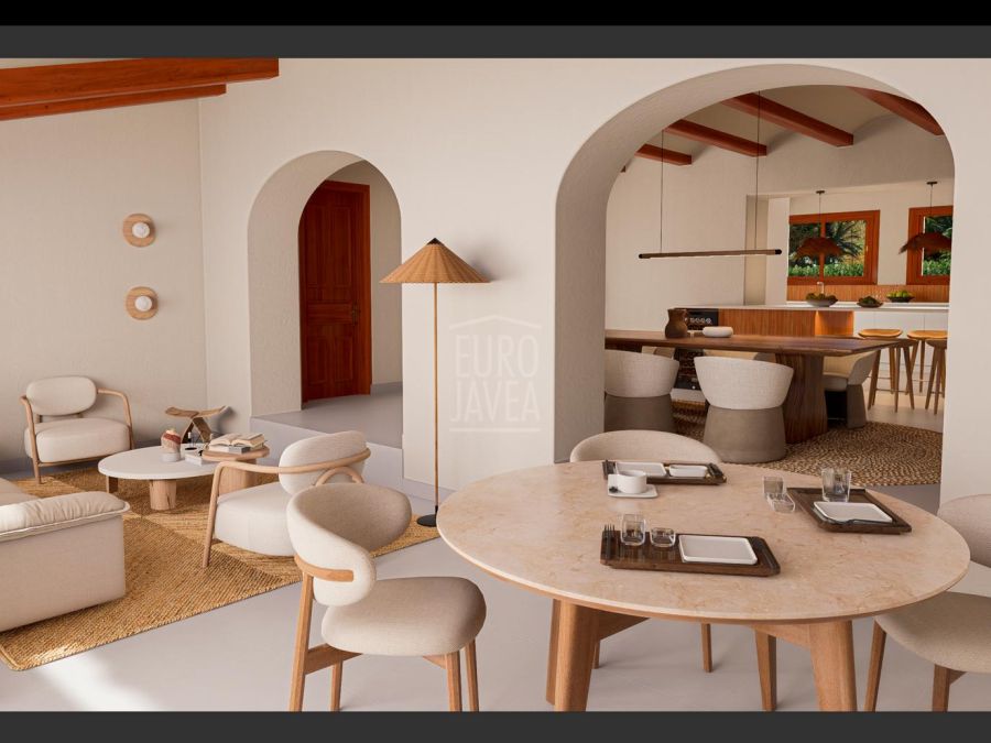 Elegante villa mediterránea Sena con alojamiento para invitados, piscina privada y amplios jardines