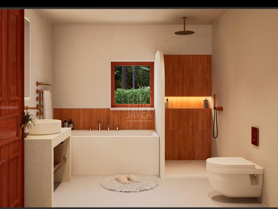 Elegante villa mediterránea Sena con alojamiento para invitados, piscina privada y amplios jardines