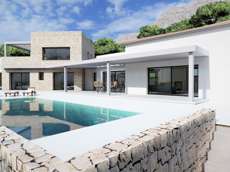 Parcela con proyecto y licencia para villa de lujo en el Montgó, Jávea