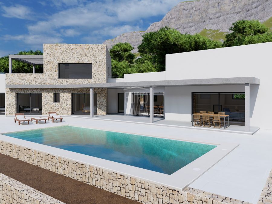 Parcela con proyecto y licencia para villa de lujo en el Montgó, Jávea