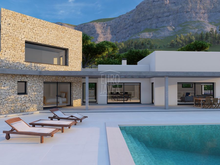 Parcela con proyecto y licencia para villa de lujo en el Montgó, Jávea