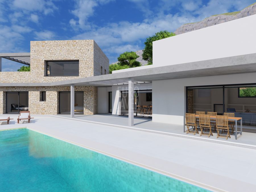 Parcela con proyecto y licencia para villa de lujo en el Montgó, Jávea