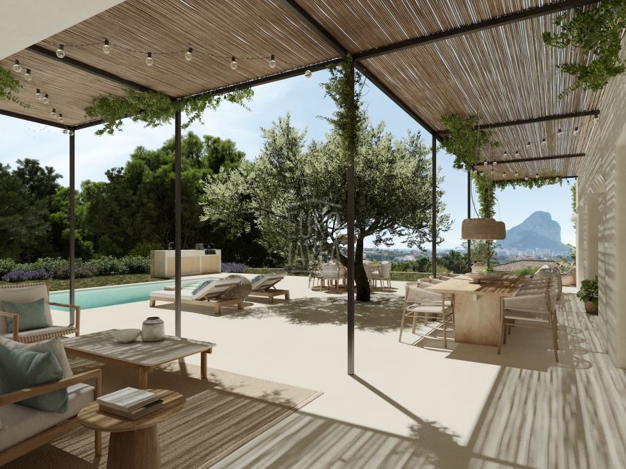 Villa met zeezicht en prachtig design te koop in Calpe