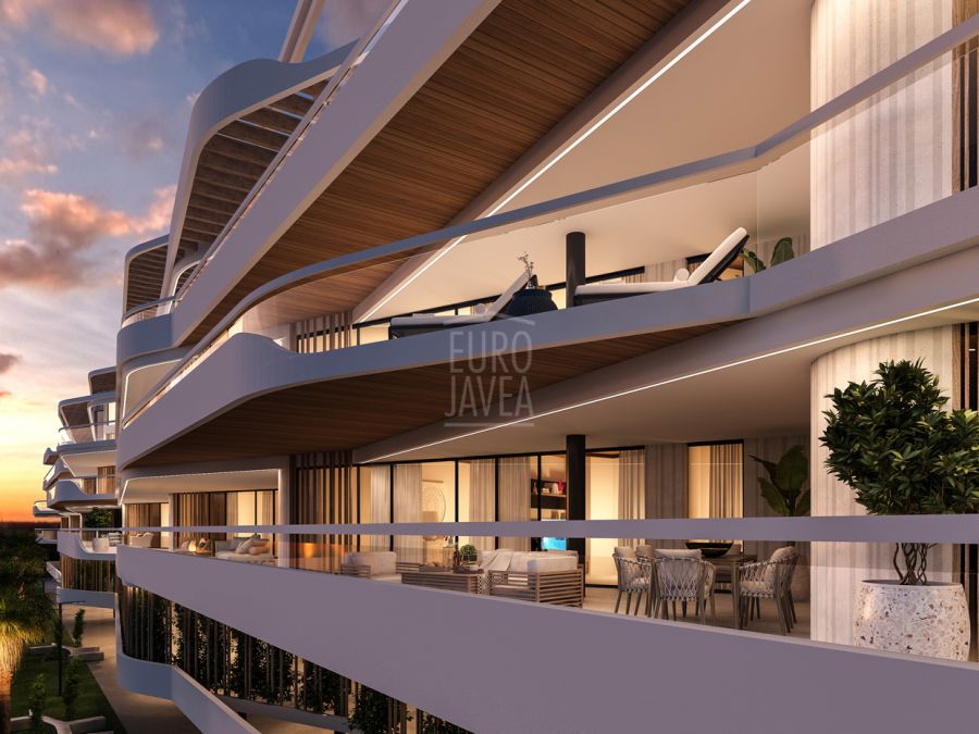 Residencial La Patà, een nieuw appartementencomplex in een bevoorrechte omgeving van Denia, tegenover de Club Nautico