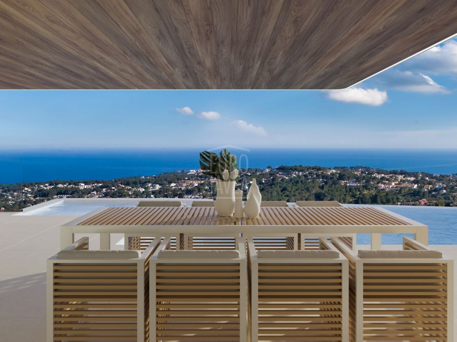 Villa en proyecto a la venta en la zona de Benimeit de Moraira con espectaculares vistas al mar