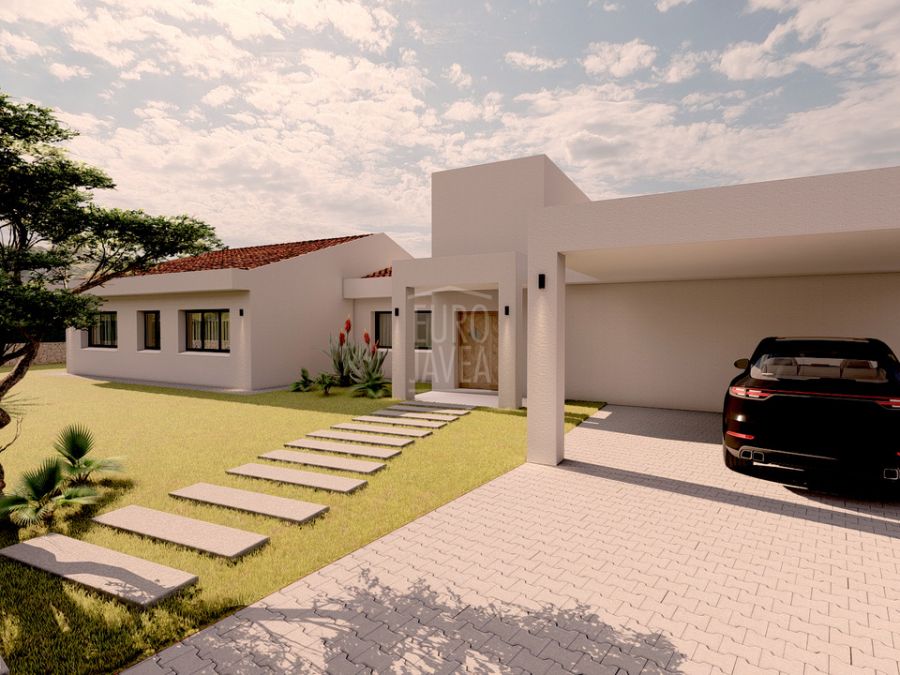 Modern villa under construction for sale in the area of Montgó. South facing.
