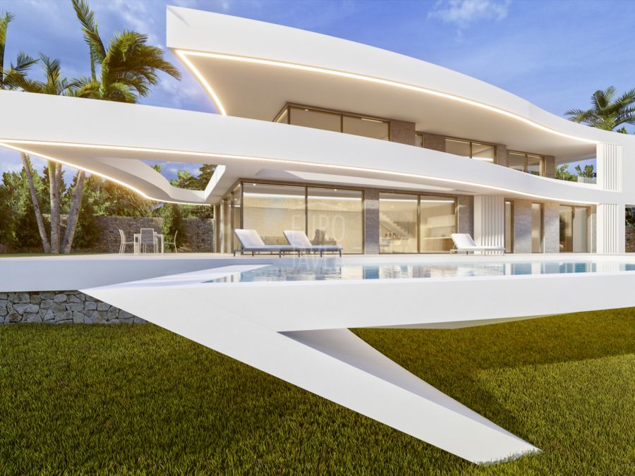Luxury Villa project for sale in Jávea in Urbanization Monte Olimpo with panoramic sea views