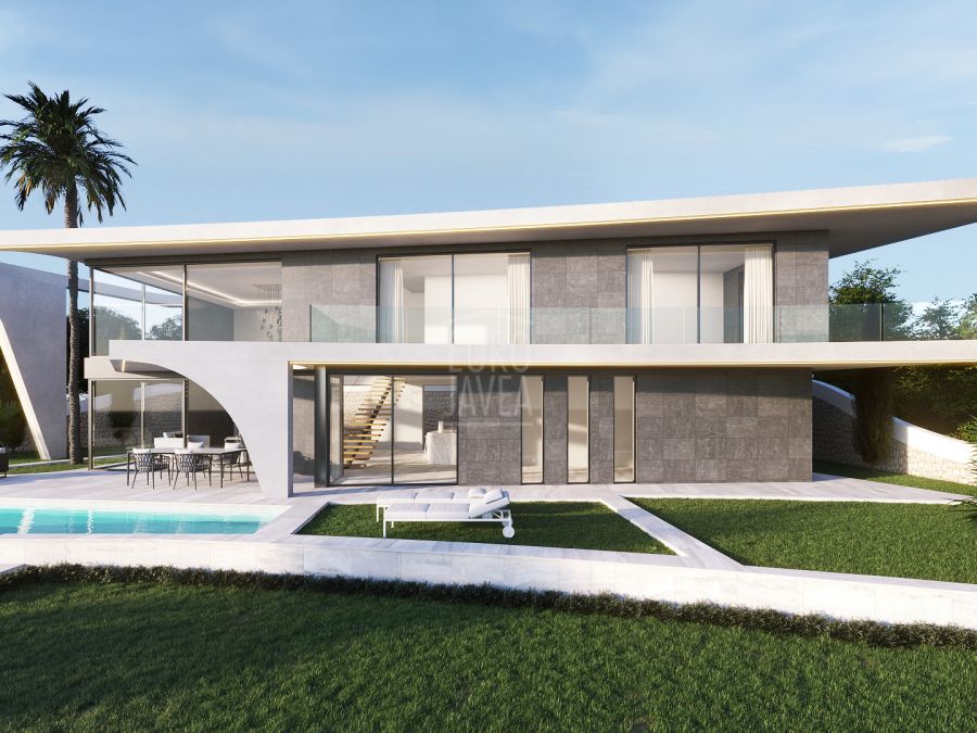 Nouveau projet de villa dans le quartier des Cansalades, à Jávea avec vue panoramique et vue sur la mer