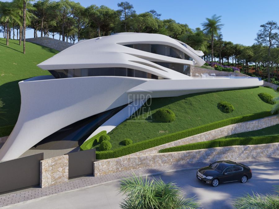 Project to build a villa in the area of La Corona in Javea, with magnificent sea views
