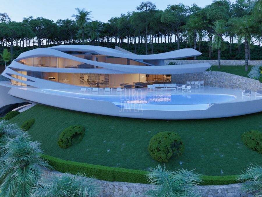 Nouveau projet de villa à Jávea, dans la prestigieuse urbanisation de La Corona avec des vues spectaculaires sur la mer