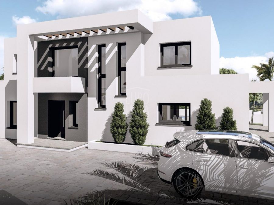 Luxurious villa under construction in the Piver area of Jávea, with views of the Montgó and the sea
