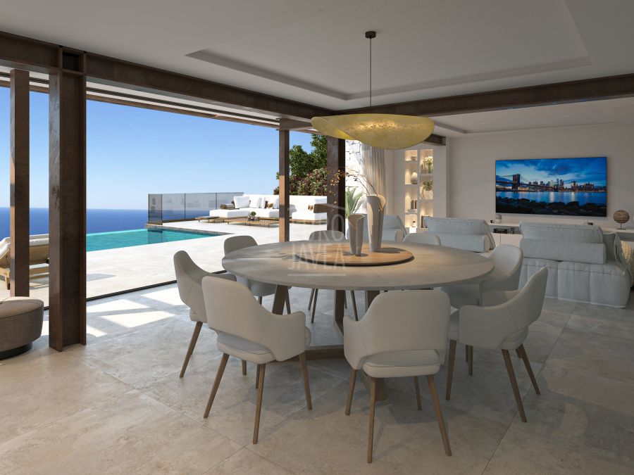 Nieuw gebouwde villa in Cumbre del Sol de Benitatxell met uitzonderlijk uitzicht op zee