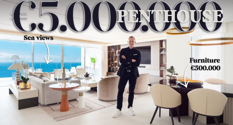 Внутри €5.000.000 Лучшего современного пентхауса с мебелью за €500K и видом на море в Марбелье