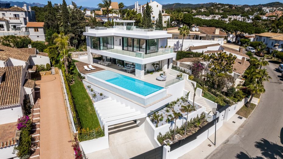 Besichtigung eines 4.490.000 € modernen Luxushauses mit Meerblick in Marbella, Spanien