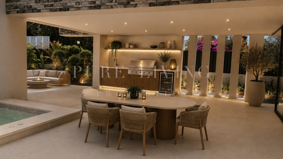 Excepcional villa de diseño de nueva construcción junto a la playa