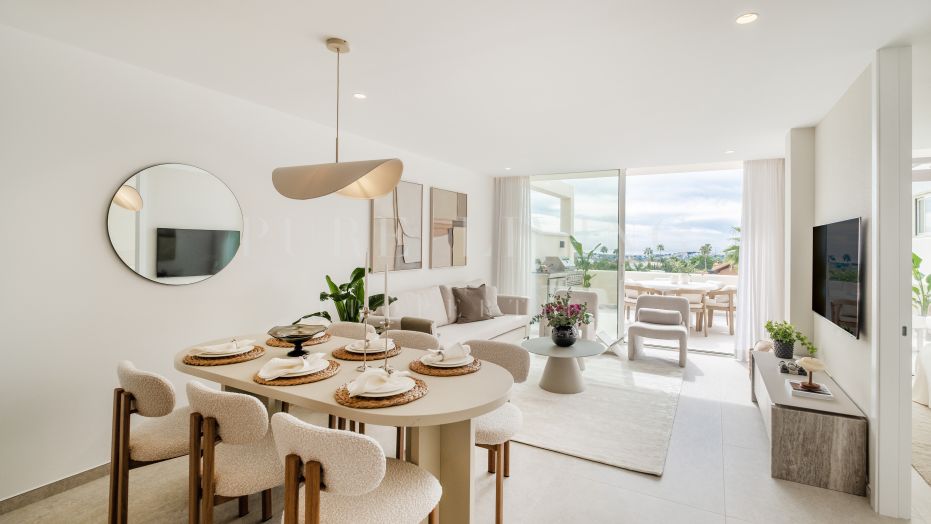 Appartement de 3 chambres entièrement rénové avec vue panoramique sur la mer à Palacetes Los Belvederes