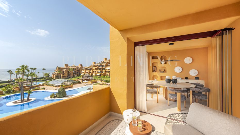 3-Bedroom Luxury Beachfront Apartment in Estepona with Panoramic Mediterranean Sea Views
