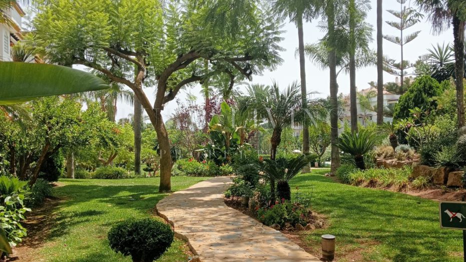 Opportunité de rénovation de 2 chambres avec vue partielle sur la mer, idéalement située près de la plage dans le prestigieux Hacienda Nagüeles, sur le Golden Mile de Marbella