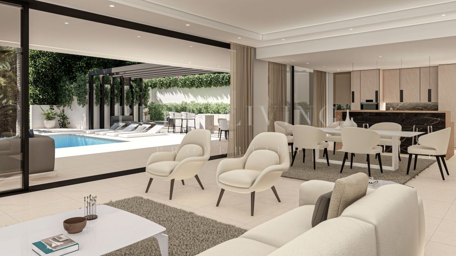 Nouvelle villa de luxe sur la Golden Mile de Marbella – Design moderne, vue sur la mer et à quelques pas de la plage.