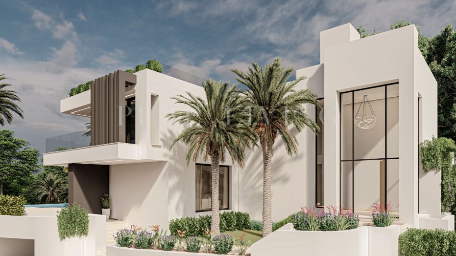 Nouvelle villa de luxe sur la Golden Mile de Marbella – Design moderne, vue sur la mer et à quelques pas de la plage.