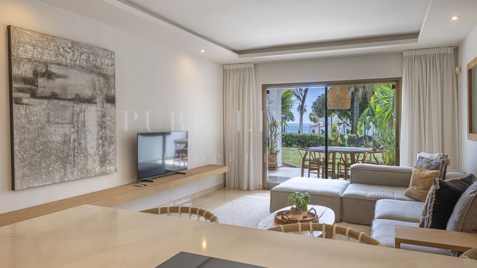 Appartement met Drie Slaapkamers aan het Strand op de Golden Mile van Marbella