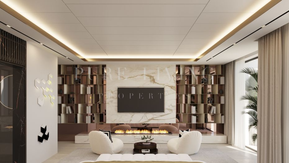 Moderne frontline golf villa in Los Flamingos Golf, Benahavis