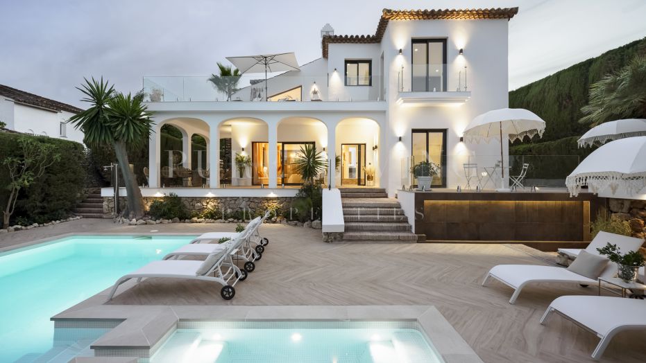 Villa de quatre chambres récemment rénovée à Marbella Country Club, Nueva Andalucia.