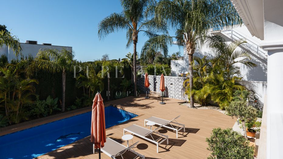 Villa de luxe de 4 chambres à Nagüeles, au-dessus de la Golden Mile de Marbella.