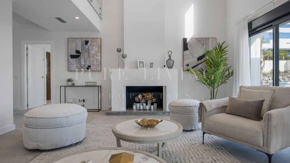 Luxe villa in Los Flamingos met uitzicht op zee, zwembad, fitnessruimte en 24-uurs beveiliging