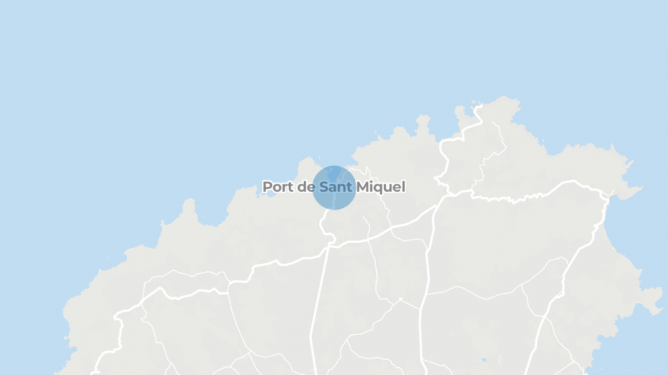 Primera línea playa, Port de Sant Miquel, San Juan Bautista, Islas Baleares provincia