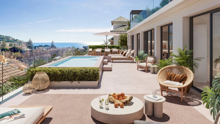 Image of a luxury apartment for sale with sea views in the east of Malaga.