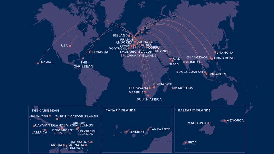 Hamptons world map