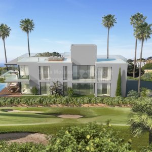 Cabopino, Villa contemporaine avec vue sur la mer et le golf