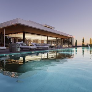 Villa moderna de 4 dormitorios con ascensor en La Reserva, Sotogrande