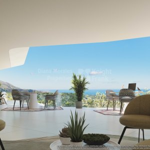 Трёхкомнатный пентхаус с солярием и видом на море в Real de la Quinta