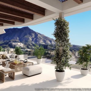 Two bedroom penthouse with a private pool in El Real de la Quinta