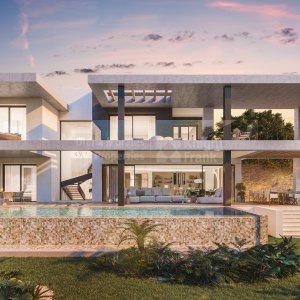 Villa moderna de 5 dormitorios orientada al sur en Lomas del Virrey