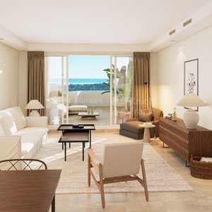 Nueva Andalucia, Apartamento de 2 dormitorios en 1ª planta en complejo cerrado con vistas