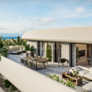 San Pedro de Alcantara, Penthouse de trois chambres dans un complexe en bord de mer à San Pedro