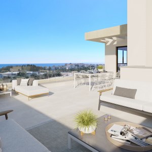 Arroyo de Enmedio, Southeast facing penthouse in complex under construction in west of Estepona