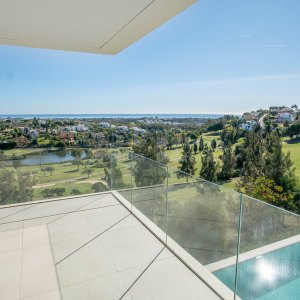 La Alqueria, Villa Rabella, wunderschönes Haus in La Alqería mit Panoramablick auf den Golfplatz und das Meer