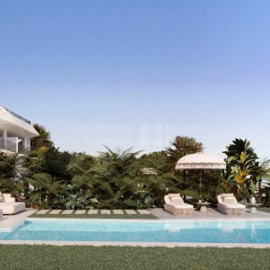 Marbesa, Villa contemporánea en complejo frente al mar con Impresionantes vistas