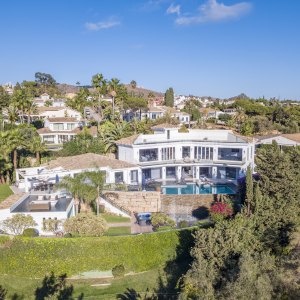 Hacienda las Chapas, Villa mit Panoramablick auf das Meer in Marbella Ost