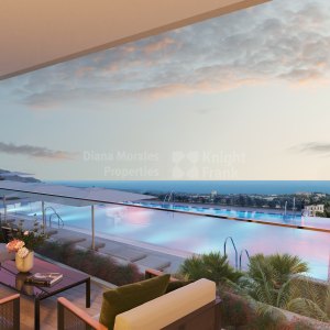 Las Colinas de Marbella, Four bedroom ground floor apartment with garden and private swimming pool with panoramic views