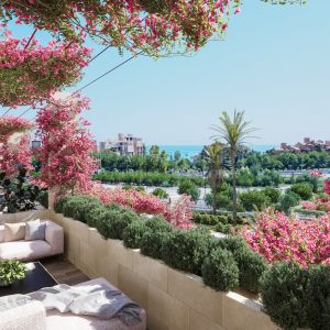 Estepona East, South facing ground floor apartment with basement in East Estepona
