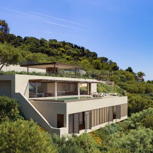 Villa contemporánea con solárium panorámico en El Madroñal