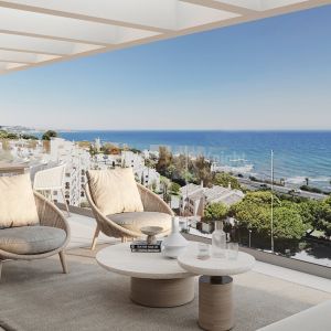 Cala de Mijas, Duplex-Penthouse mit drei Schlafzimmernu nd Meerblick in Mijas Costa